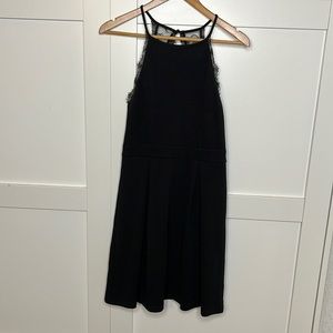 Black mini pleated dress. Size M